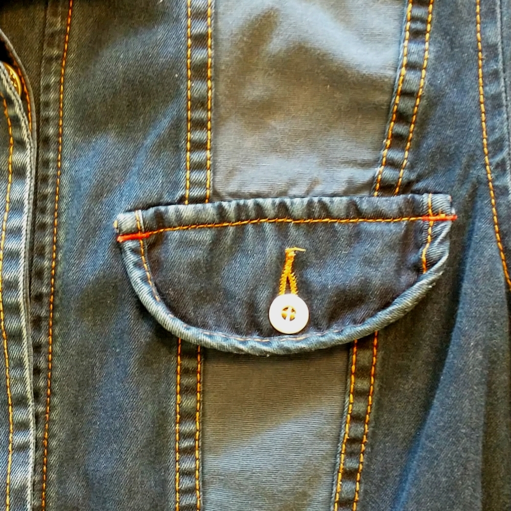 Oilily Unique Embroidered ¾ sleeve Denim Jacket 36 US 6 SMALL - Picture 6 of 12